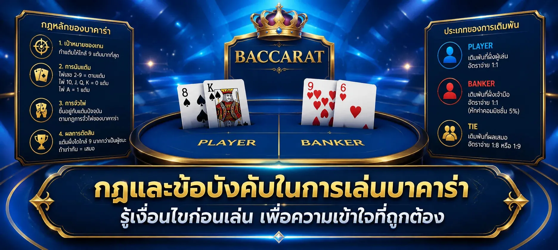 กฎในการเล่นบาคาร่า